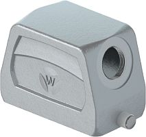 Крышка на кабель, разъема REVOS, Size 10, без уплотнителя, без защелки, 1 отверстие с резьбой для кабельных вводов M25x1,5, с боковым расположением, материал корпуса: алюминиевый сплав | код 71.353.1035.1 | Wieland