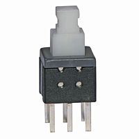 Миниатюрная кнопка с фиксацией RUICHI PB22E06, DPDT, 6x6x10 мм, 0,1 А, 30 В, 70 мОм, монтаж на плату | код 58520 | Ruichi