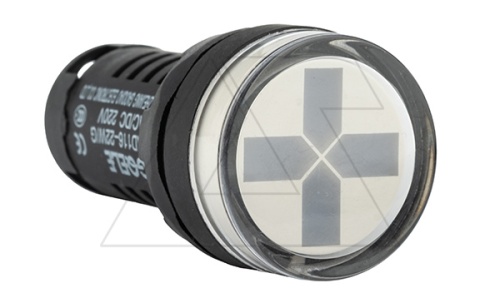 Указатель положения контактов AD116-22W, крест красный/зеленый, LED 220VAC/DC, IP50, 22mm | код AD116-22W/G/RG28 | GQELE