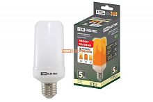 Лампа светодиодная Эффект пламени Т65-5 Вт-230 В-1500 К-E27 (65х138) TDM | код SQ0340-0339 | TDM