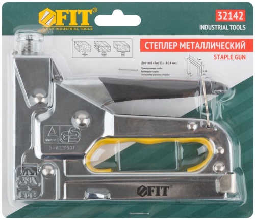 Степлер для узких скоб ''тип 53'' 4-14 мм, с регулировкой силы удара, металлический корпус | код 32142 | FIT фото 3