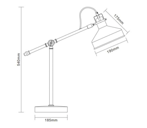 Светильник KD-425 С62 настол. Amsterdam 1хE27 40Вт 230В черн.+медь Camelion 13014 фото 2