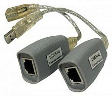 Удлинитель USB 1.1 интерфейса для клавиатуры и мыши по кабелю витой пары (кат.5/5E/6) до 100м USB звуковые платы и т.д. до 70м TA-U1/1+RA-U1/1 OSNOVO 1000634344