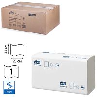 Полотенца бумажные 250 штук, TORK (Система H3) Universal, КОМПЛЕКТ 20 штук, натуральные белые, 23х23, ZZ(V), 120108 | код 124556 | TORK