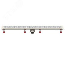 трап линейный с сухим затвором, с горизонтальным выходом d50 мм, решетка l700 мм, решетка нержавеющая сталь | код 101200389 | Татполимер