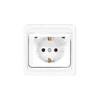 Розетка 1-м СП Валери 16А IP20 с заземл. с крышкой бел. UNIVersal В0029