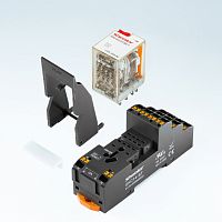 Реле, 4CO, 6A, 12VAC, тест-кнопка+LED | код RKF4CO512LT | Shenler