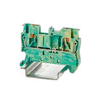 Клемма заземления, зажим push-in, 2 точки подключения, 2.5 кв.мм | код VPR-2.5-PE-YG | DKC