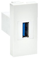 PRIMER РКЮ-10-00-П Розетка USB A 3.0 (1 мод.) бел. IEK | код PR-KK40D-RU-0-1-A3-K01 | IEK