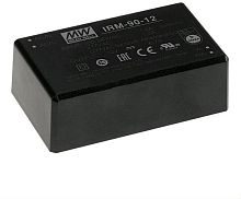 Источник питания AC-DC, 80.4Вт, вход 80…305В AC, 47…63Гц / 113…431В DC, выход 12В/6700мА, КПД 92%, изоляция 4000В AC, в корпусе 87х52х29.5мм, -30…+80С | код IRM-90-12 | MeanWell