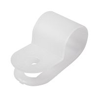 Кабельная скоба под винт REXANT 9 мм, белая, упаковка 50 шт. | код 07-4409 | REXANT