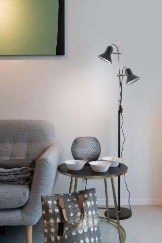 Светильник напольный KD-432F C02 Rome 2х E27 40Вт 230В черн. Camelion 14553 фото 4 Светильник напольный KD-432F C02 Rome 2х E27 40Вт 230В черн. Camelion 14553 фото 4