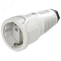 Розетка каб 16A/250V/2P+E/IP20 корпус серый, маркер черный | код 2510-gs | PCE