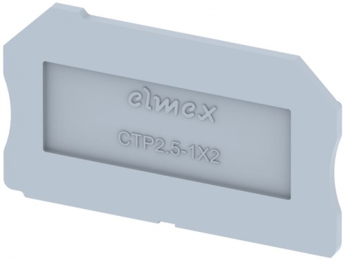 Концевая пластина для клемм, синяя CTP2.5-1x2-BLUE | код 3911000001 | Elmex Концевая пластина для клемм, синяя CTP2.5-1x2-BLUE | код 3911000001 | Elmex