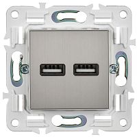 SKANDY Розетка USB A+A 3,1А SK-R15N никель IEK | код SK-U21-D31-K50 | IEK