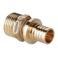 Соединитель надвижной с переходом на нар.р. 25(3,5) х 3/4" | код. VTm.401.BG.002505 | VALTEC