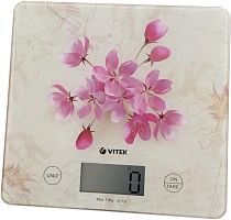 Весы кухонные электронные Vitek VT-8023 макс.вес:10кг розовый | код 2035867 | VITEK