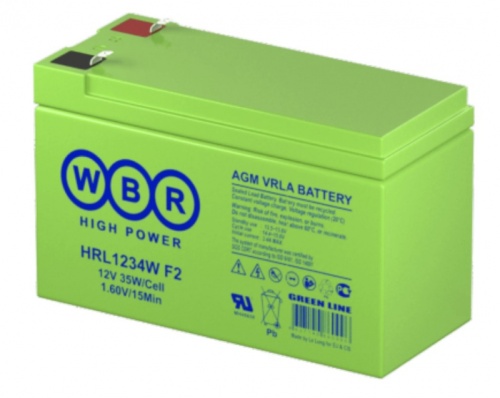 WBR HRL1234W Аккумуляторная батарея для ИБП, напряжение: 12В, ёмкость: 9Ач, клеммы типа: F2, Размеры ВШГ: 100x65x151мм, вес: 3кг. Срок службы: 12 лет. | код WBR HRL1234W | WBR WBR HRL1234W Аккумуляторная батарея для ИБП, напряжение: 12В, ёмкость: 9Ач, клеммы типа: F2, Размеры ВШГ: 100x65x151мм, вес: 3кг. Срок службы: 12 лет. | код WBR HRL1234W | WBR