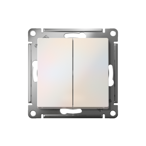 ATLASDESIGN 2-клавишный ВЫКЛЮЧАТЕЛЬ, сх.5, 10АХ, быстрозажимные клеммы, ЖЕМЧУГ | код ATN000451S | Systeme Electric фото 2