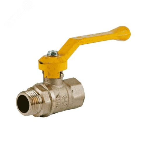 Кран шаровой латунь газ Ду 15 Ру40 ВР/НР полнопроходной рычаг ГАЛЛОП 115010 | код 107-8612 | Галлоп