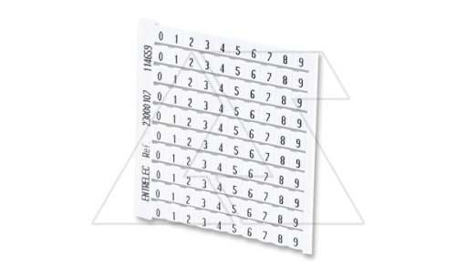 Маркировка MC612PC/6 (карта 39шт.) размер 5,6х12мм, белый | код 1SNK150000R0000 | Entrelec