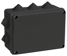 Коробка расп. КМ41241 150х110х70мм IP44 10 вв. черная IEK | код UKO11-150-110-070-K02-44 | IEK