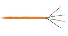 Кабель U/UTP 4 пары кат.5e класс D 100МГц ож BC чистая медь внутр. LSZH нг(B)-HF оранж. (уп.305м) | код EC-UU004-5E-LSZH-OR | NETLAN