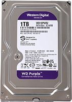 Жесткий диск WD SATA-III 1TB WD10PURZ Surveillance Purple (5400rpm) 64Mb 3.5 | код 1526826 | WD