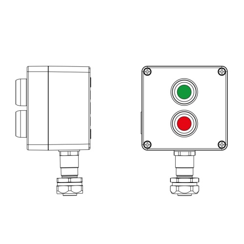 Взрывозащищенный пост управления из алюминия CPE-A-12-(1xP1G(11)-1xP1R(11))-1xKAEPM2MHK-20(C)1Ex d e IIC Т5 Gb / Ex tb IIIC T95°C Db | код 2201.121.22.120M | DKC Взрывозащищенный пост управления из алюминия CPE-A-12-(1xP1G(11)-1xP1R(11))-1xKAEPM2MHK-20(C)1Ex d e IIC Т5 Gb / Ex tb IIIC T95°C Db | код 2201.121.22.120M | DKC