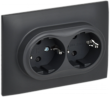 SKANDY Роз. 2-я с з/к/ш 16А в сб. SK-R07T титан IEK | код SK-R24-16-K48-F | IEK