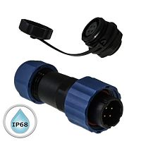 Разъём герметичный SZC16 4P-M-FB, 4 контакта | код 106667 | SZC