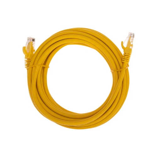 Патч-корд U/UTP, CAT 6, RJ45-RJ45, 26AWG, LSZH, желтый, 5м REXANT | код 02-0295-5 | REXANT