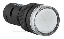 Индикатор светодиодный моноблочный AD16-16C, белый, LED 24VAC/DC, 16mm, IP50 | код AD16-16C/W23 | GQELE
