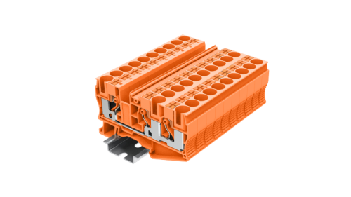 TP10-3-OG Клемма серии TC 1-2 проходная Push-in, сеч.10мм2, оранж., шт | код TP10-3-OG | SUPU
