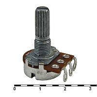 Потенциометр RUICHI R1620 10K (сп3-4ам вал 20мм), угол поворота 300 | код 82873 | Ruichi