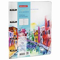 Тетрадь на кольцах А5 (180х220 мм), 80 л., под кожу, BRAUBERG VISTA, Travel , 112136 | код 112136 | BRAUBERG