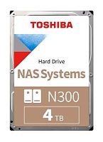 Жесткий диск Toshiba SATA-III 4Tb HDWQ140UZSVA NAS N300 (7200rpm) 128Mb 3.5 Bulk | код 419790 | TOSHIBA