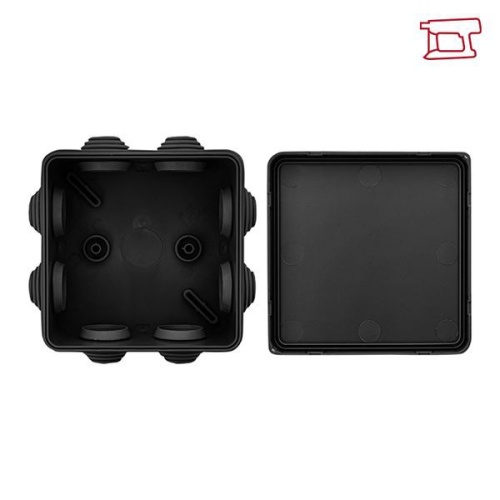 Коробка распаячная КМР-030-031 с крышкой наружная 85х85х40 8 мембранных вводов IP55 черн. EKF plc-kmr2-030-031-b фото 6