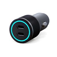 Автомобильное зарядное устройство c двумя портами (USB-C + USB-С) c LED-подсветкой, 75Вт REXANT | код 18-2232-5 | REXANT