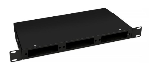 Кросс бокс оптический 19'' 1U на 3 адаптерные панели. цвет черный | код 11110c | Cabeus Кросс бокс оптический 19'' 1U на 3 адаптерные панели. цвет черный | код 11110c | Cabeus