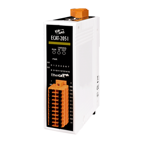 ECAT-2051 CR EtherCAT Slave I/O Module with Isolated 16-ch Digital Inputs (RoHS | код 00-06100851 | ICP DAS