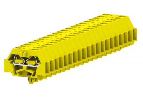 241315 Клемма TB проходная 1-1 с бок. подключ. с защелк. ножками, желт., шт | код 241315 | SUPU