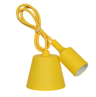 Патрон Е27 силиконовый со шнуром 1м желтый IN HOME | код 4690612008721 | IN HOME