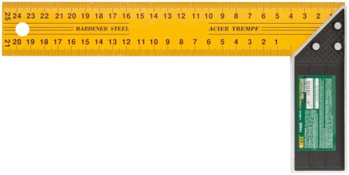 Угольник столярный желтый усиленный 250 мм | код 19425 | FIT фото 2