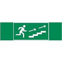 Знак "ПО ЛЕСТНИЦЕ ВВЕРХ ВПРАВО" 310х90мм для аварийно-эвакуационного светильника Basic IP65 VARTON V5-EM02-60.002.039