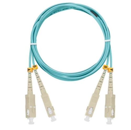Патч-корд NMF-PC2M3C2-SCU-SCU-001 волоконно-оптический соед. многомод. 50/125мкм стандарта ОМ3 SC/UPC-SC/UPC двойн. LSZH нг(В)-HFLTx 2мм аква 1м NIKOMAX NMF-PC2M3C2-SCU-SCU-001
