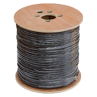 Кабель NETLAN коаксиальный, RG-11 (75 Ом), одножильный, CCS (омедненная сталь), внешний, PE до -40C, черный, 1м | код _EC-C2-21123B-BK_SL001 | NETLAN