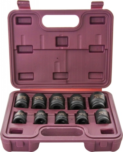 ISS01210 Набор головок торцевых ударных 1/2DR, 10-24 мм, 10 предметов | код ISS01210 | Thorvik