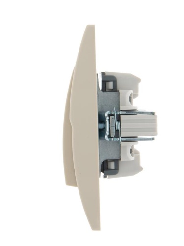 DERIY Выключатель х2 с подсветкой ПБТ крем | код 702-0303-112 | Lezard