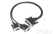Кабель CBL-M25M9x2-50 50cm DB25 to 2-port DB9,male cable | код 00-01135321 | MOXA